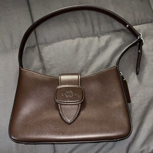 Coach Eliza Brown Leather Shoulder Bag